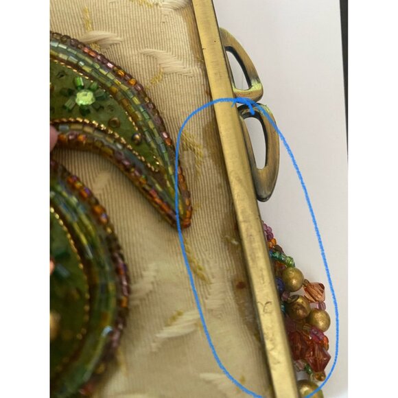 Mary Frances Vintage Palm Tree Beaded Handbag – Rare Tropical Accessory - Picture 9 of 16